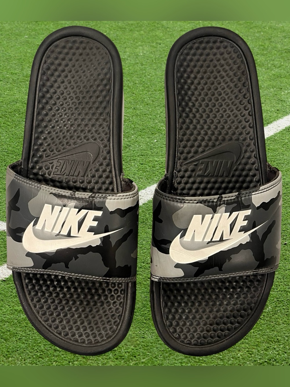 Men’s Nike Gray Camo Slide Sandals